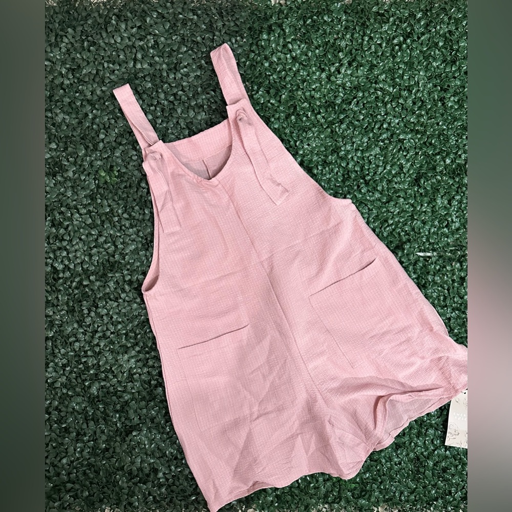 SHEIN pink overall shorts
